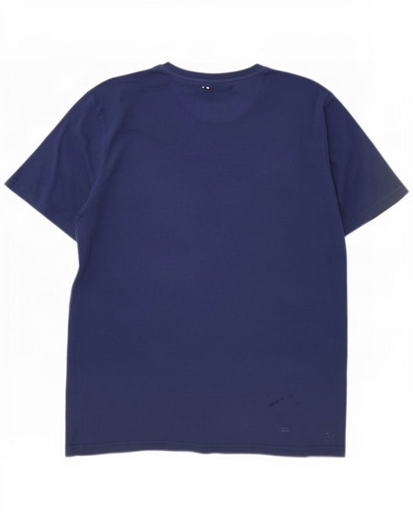 Napapijri Homme Geographic Graphic T-Shirt Top Large Bleu Marine