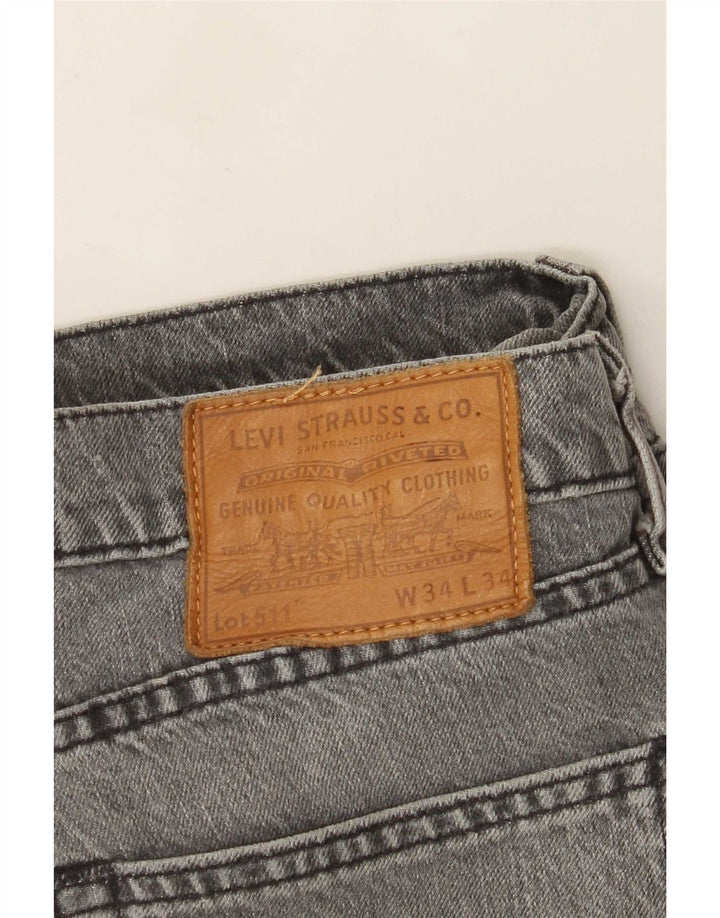 Levi's Jean Slim 511 Homme W34 L34 Gris Coton