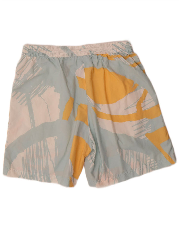 Adidas Short de sport à motif abstrait pour homme Bleu moyen Polyester