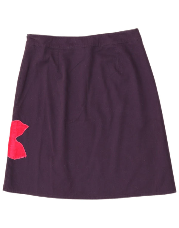 Jupe trapèze Boden pour femme UK 44 Large W32 Coton fleuri violet