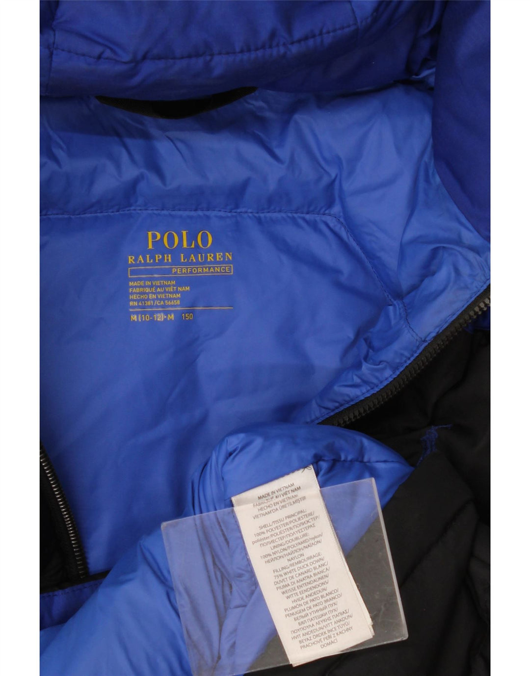 Polo Ralph Lauren Veste matelassée garçon 10-11 ans Noir moyen colour block
