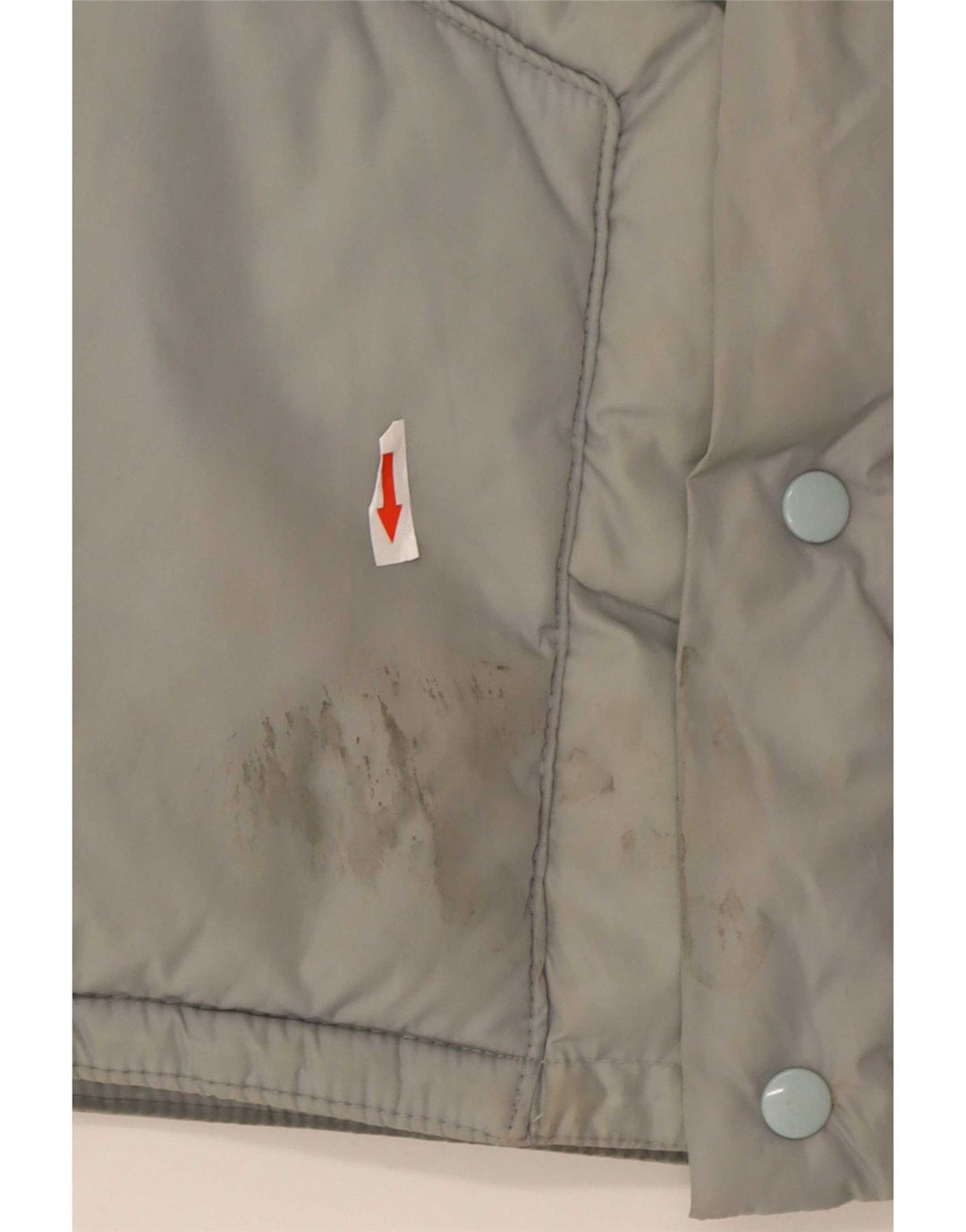 Fiorucci Veste matelassée à capuche pour homme UK 38 Gris moyen Nylon colour block