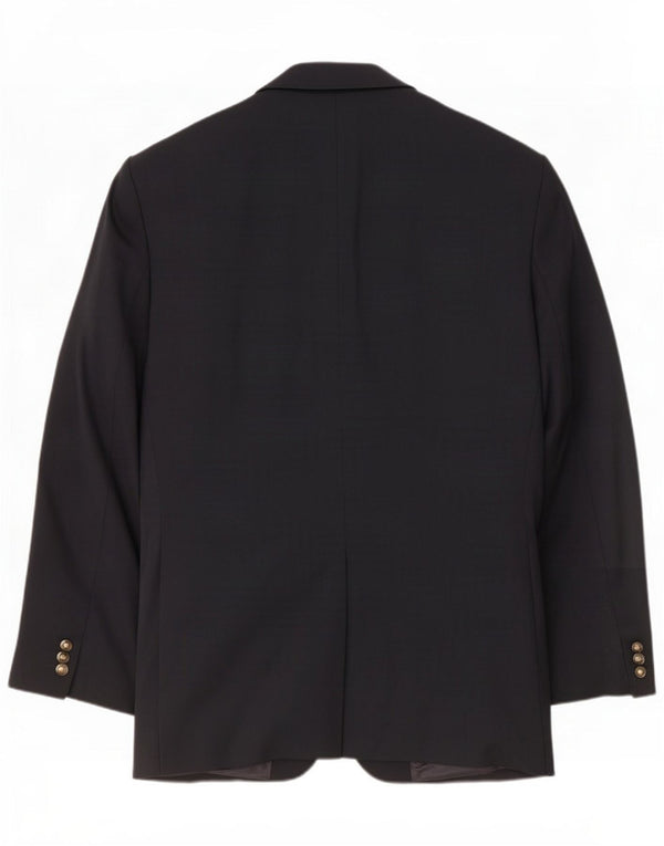 Marks & Spencer Veste blazer à 3 boutons pour homme UK 46 XL Laine vierge bleu marine