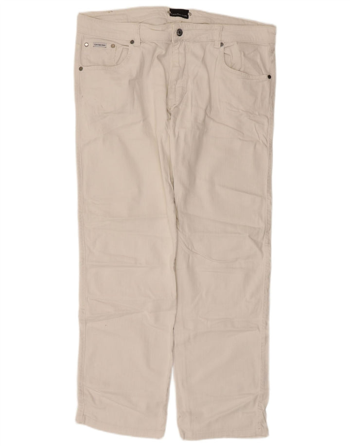 Calvin Klein Jean droit homme W38 L30 coton blanc