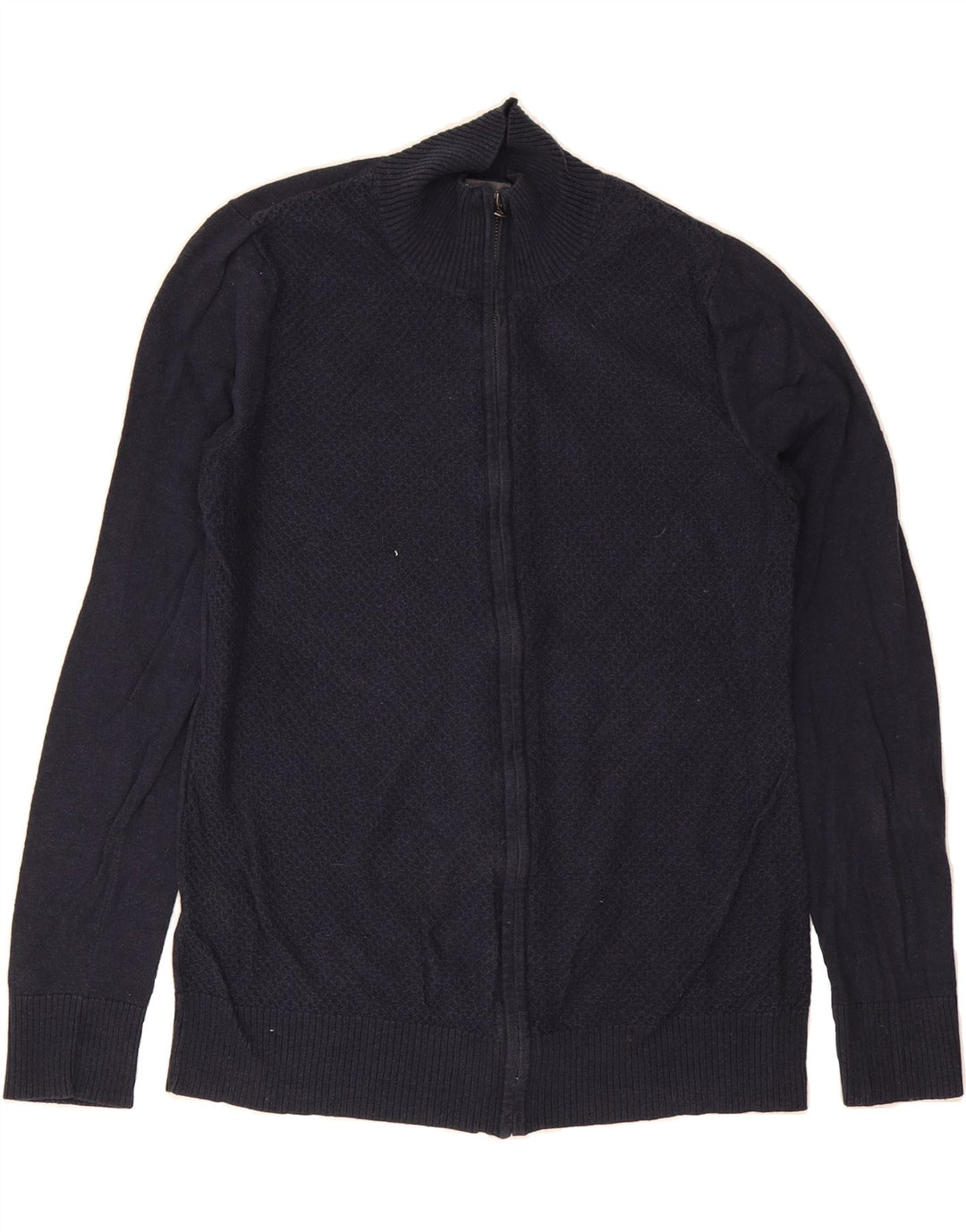 EDDIE BAUER Womens Cardigan Sweater UK 12 Medium Navy Blue Cotton Vintage Eddie Bauer and Second-Hand Eddie Bauer from Messina Hembry 