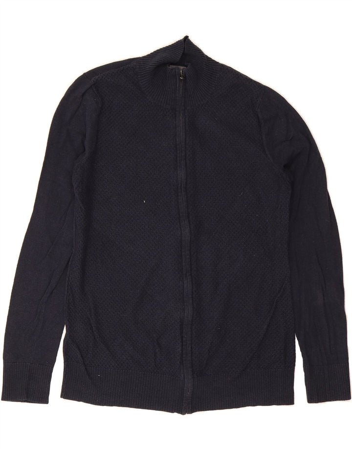 EDDIE BAUER Womens Cardigan Sweater UK 12 Medium Navy Blue Cotton Vintage Eddie Bauer and Second-Hand Eddie Bauer from Messina Hembry 