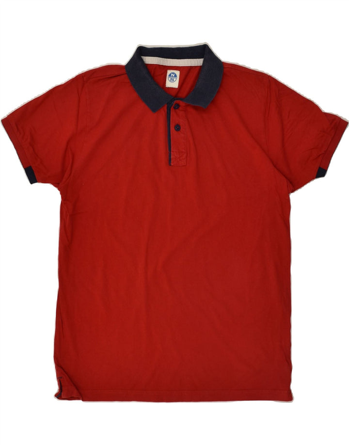 NORTH SAILS Mens Polo Shirt Large Red Cotton Vintage North Sails and Second-Hand North Sails from Messina Hembry 