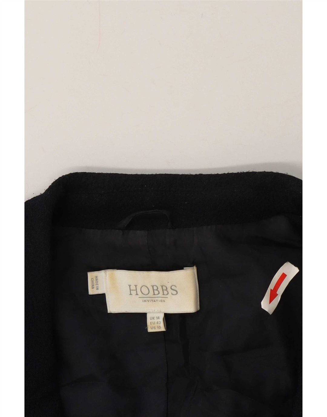 Hobbs Veste Blazer 2 Boutons Femme UK 14 Grand Bleu Marine Polyester