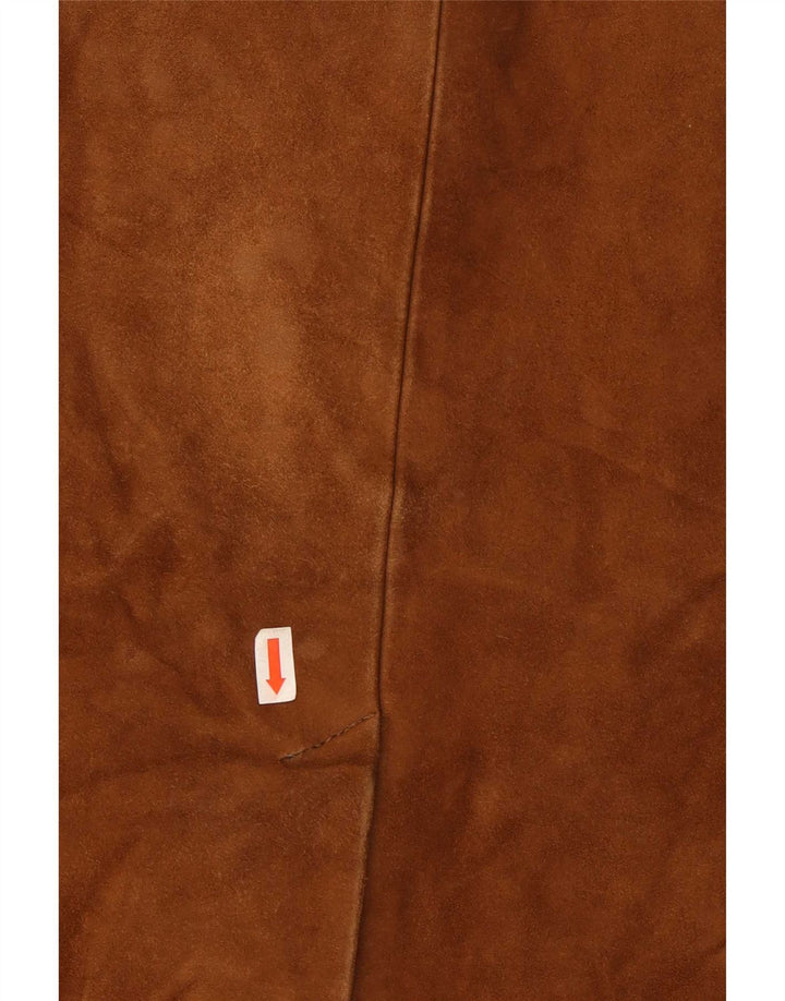 vintage Homme 3 Boutons Blazer En Daim Veste IT 50 Grand Marron