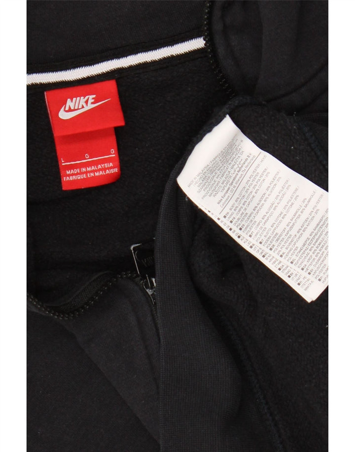 Nike Pull à capuche zippé pour homme Grand coton noir