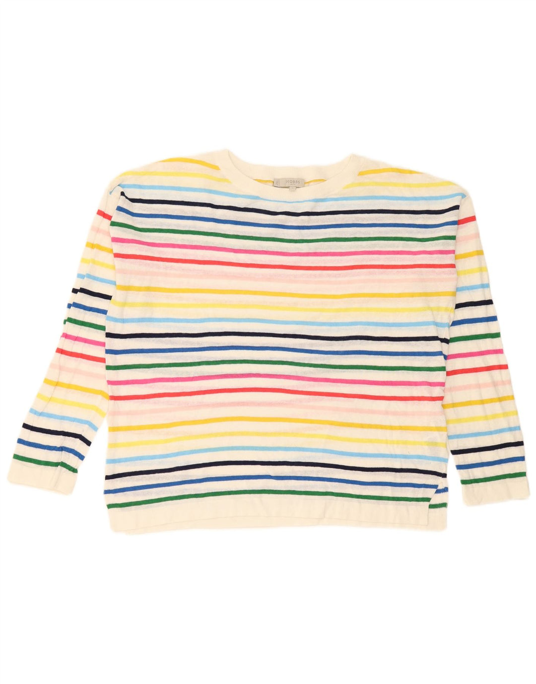 Hobbs Pull col bateau pour femme UK 14 Medium Multicolore Rayé