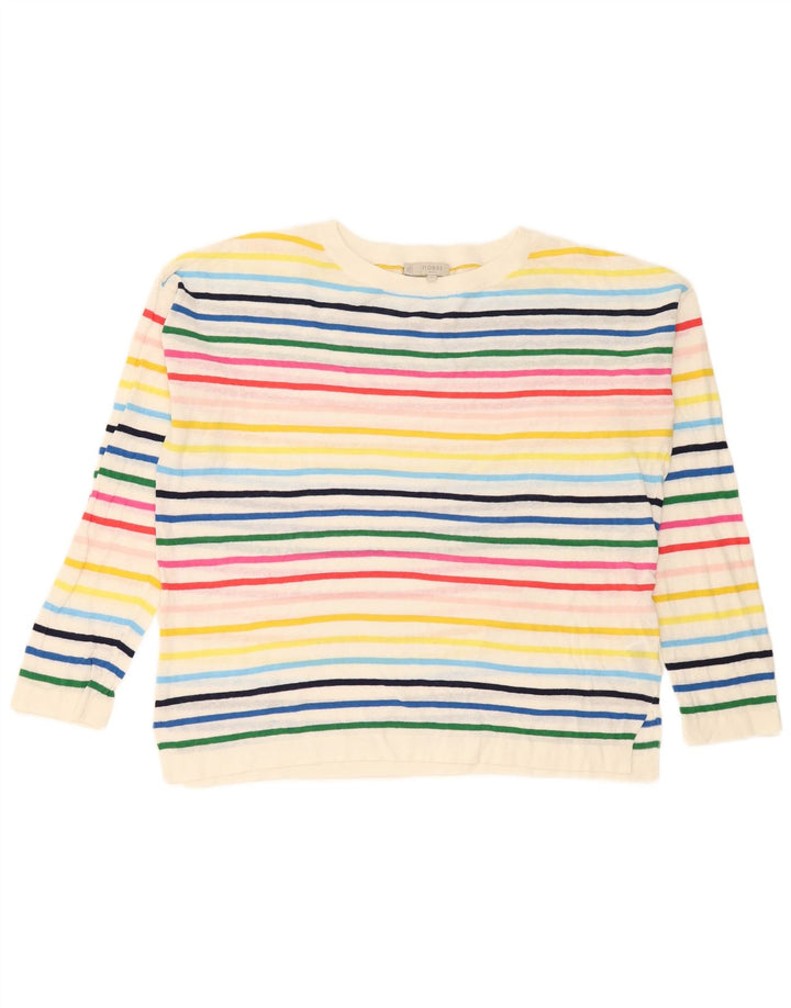 Hobbs Pull col bateau pour femme UK 14 Medium Multicolore Rayé
