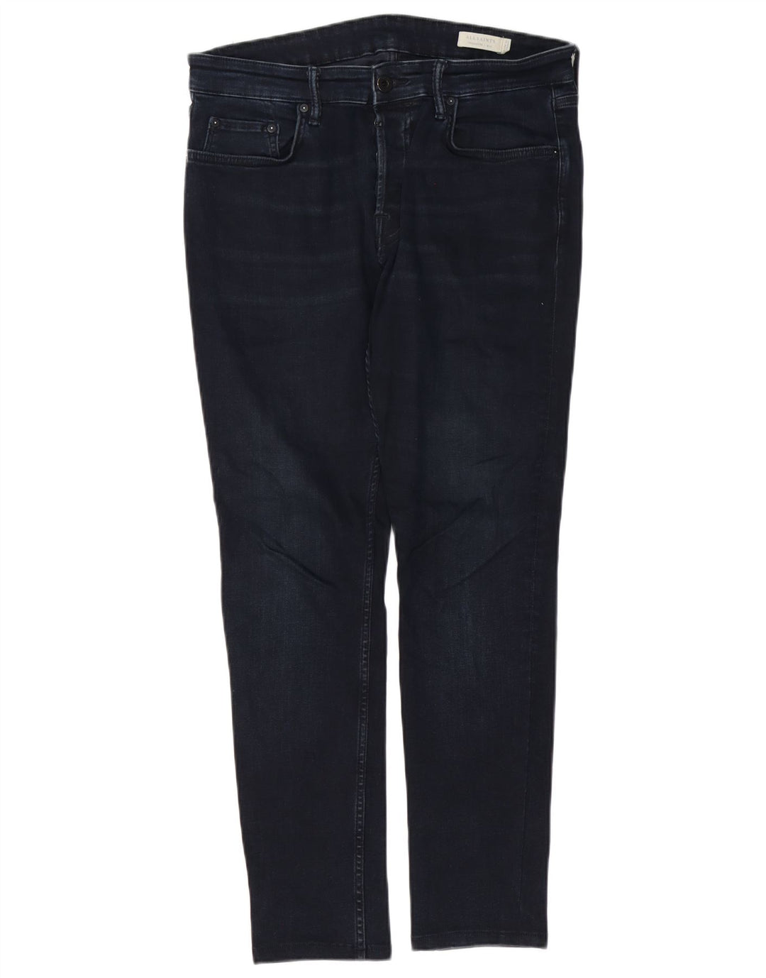 ALL SAINTS Jean Slim Cigarette Homme W32 L29 Bleu Marine Coton