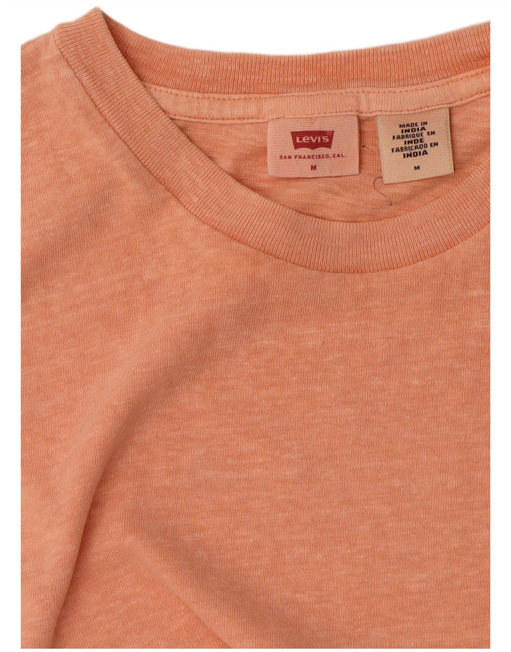 LEVI'S T-Shirt Femme UK 14 Orange Moyen
