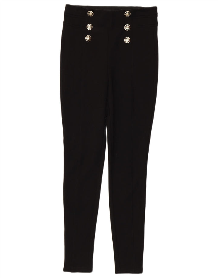 ZARA Pantalon décontracté skinny pour femme Petit W26 L27 Noir Viscose