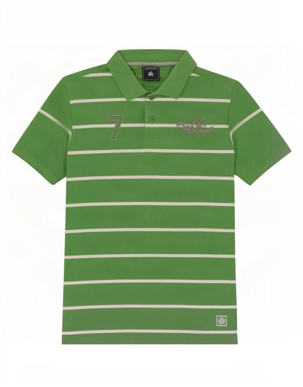 Lerros Polo Graphique Homme Grand Coton Rayé Vert