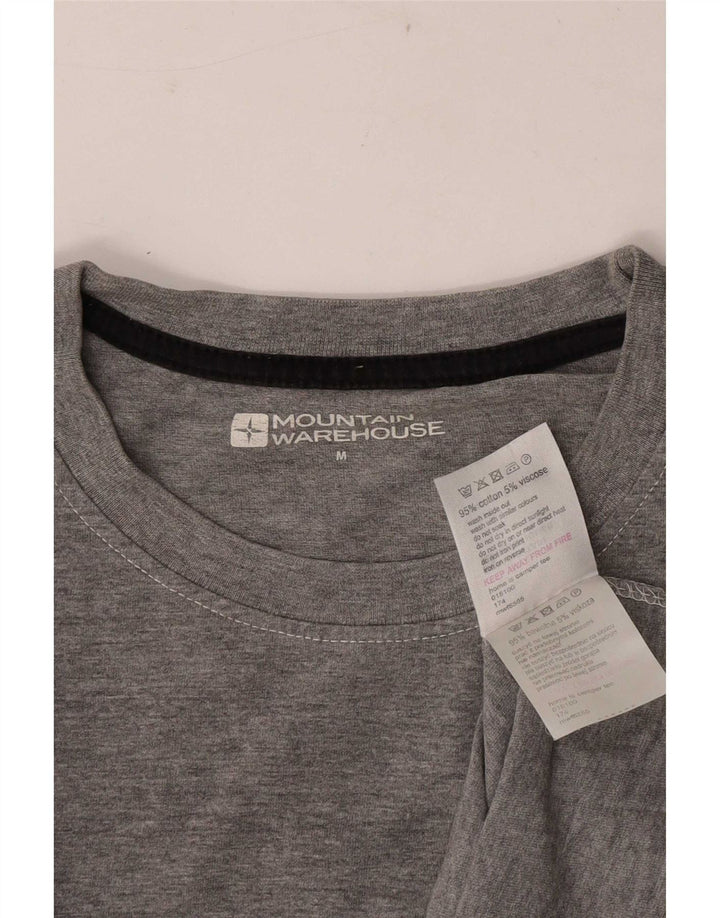 Mountain Warehouse T-Shirt Graphique Homme Gris Moyen Moucheté Coton