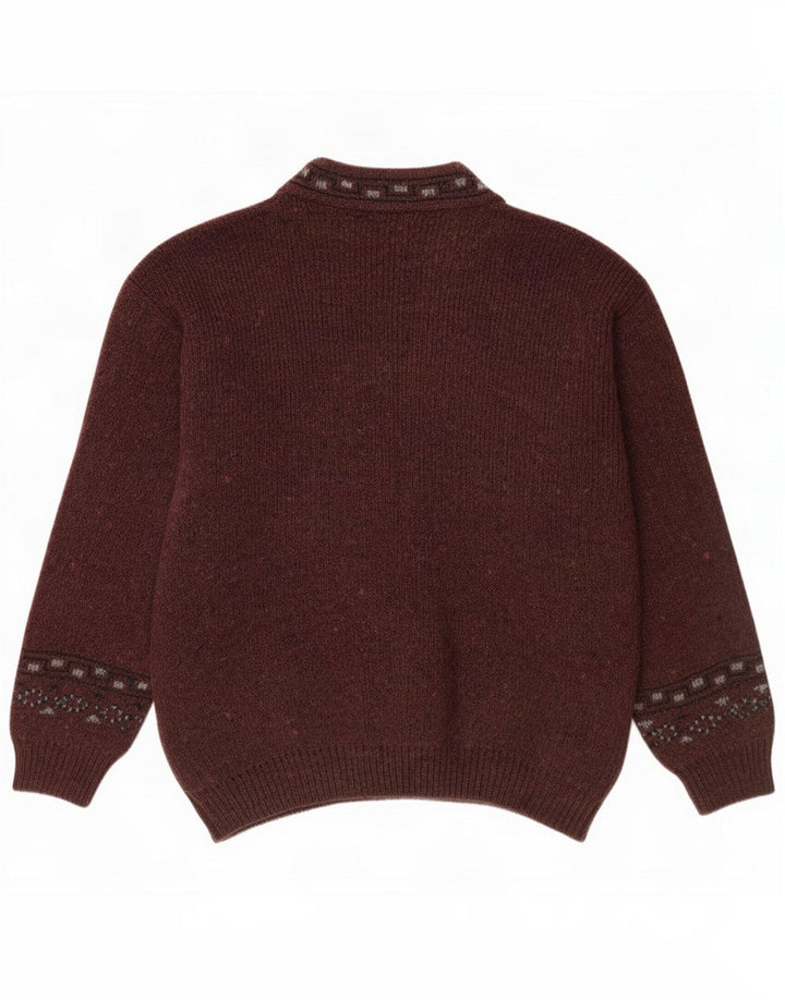 Suspense Cardigan pour homme IT 48 Acrylique géométrique marron moyen