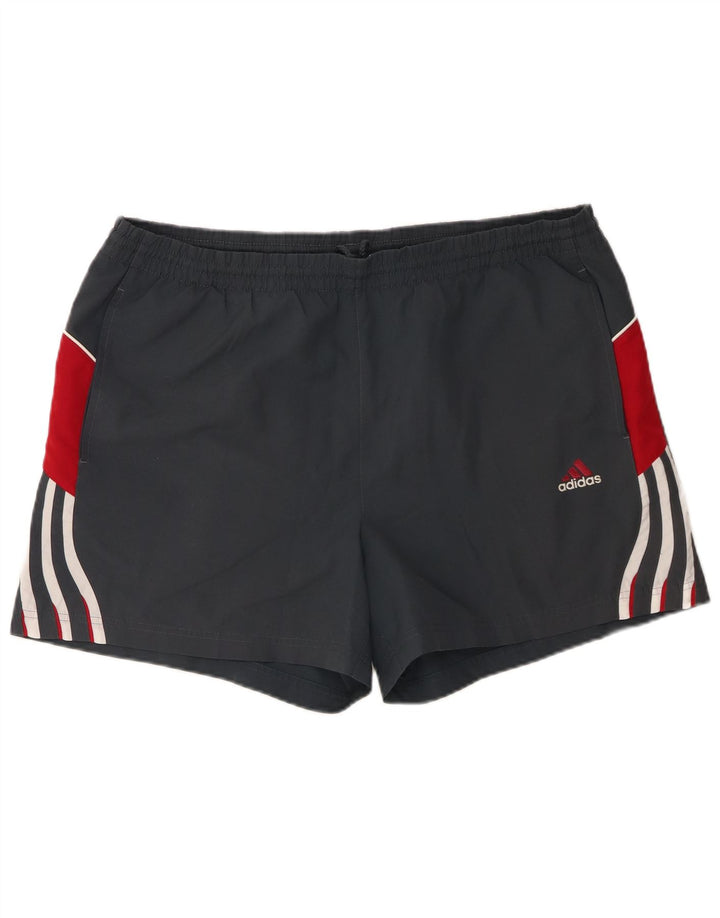 Adidas Short de sport pour homme 2XL Gris Colorblock