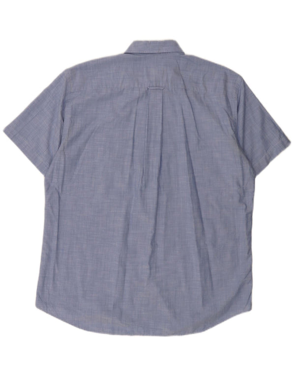 LACOSTE Chemise à manches courtes homme taille 40 coton bleu moyen