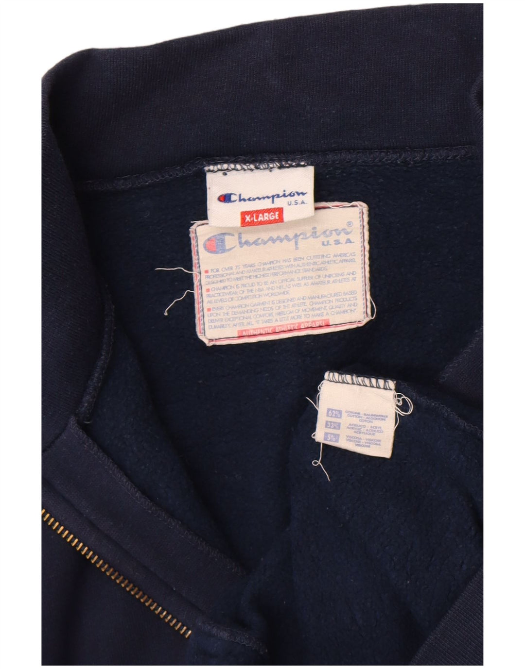 Champion Veste de Survêtement Homme XL Bleu Marine Coton