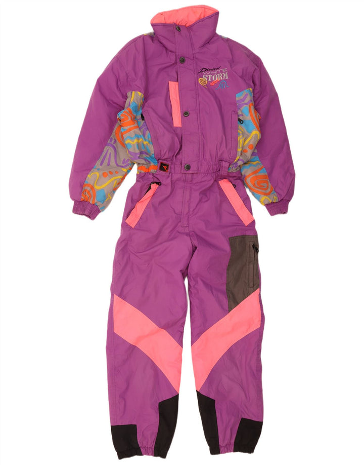 Diadora Combinaison de ski surdimensionnée à capuche pour femme UK 14 Violet moyen Polyester