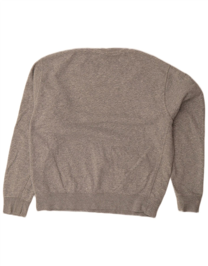 Nike Sweat-shirt surdimensionné pour femme UK 14 Gris moyen en coton moucheté