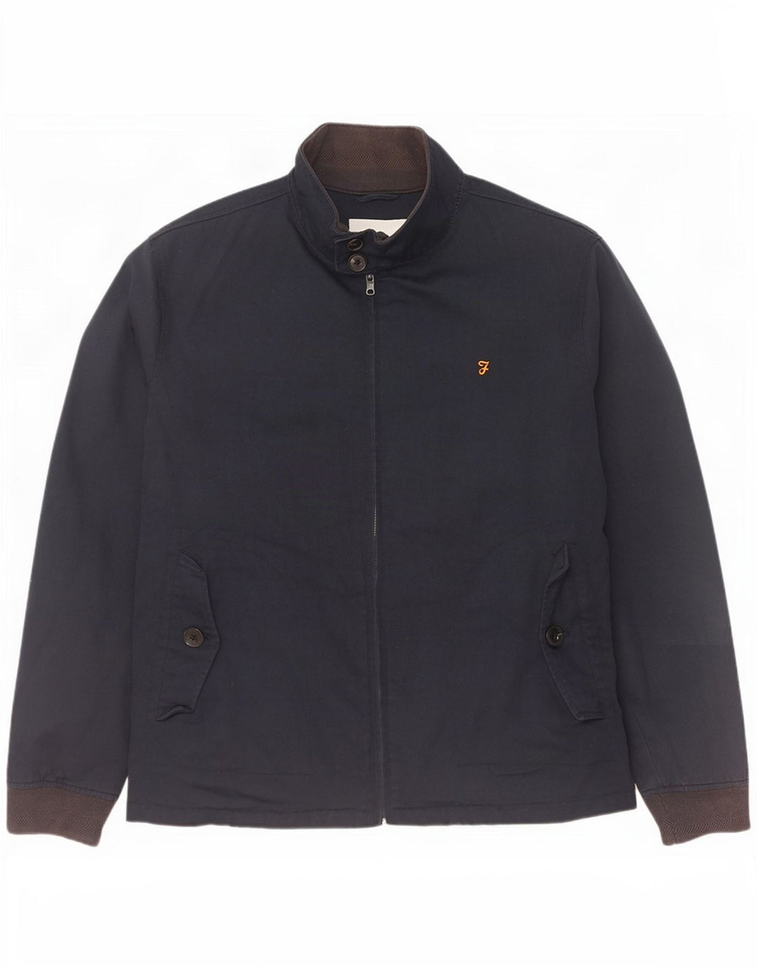 Farah Veste Bomber Homme UK 40 Large Bleu Marine Coton