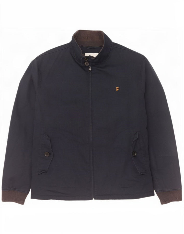 Farah Veste Bomber Homme UK 40 Large Bleu Marine Coton