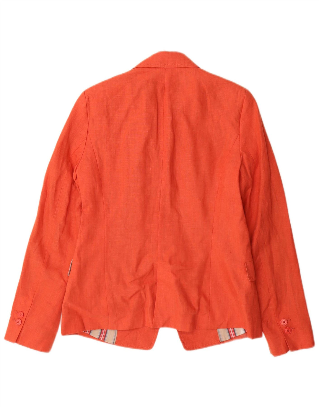 Zara Veste Blazer 1 Bouton Femme UK 12 Orange Moyen