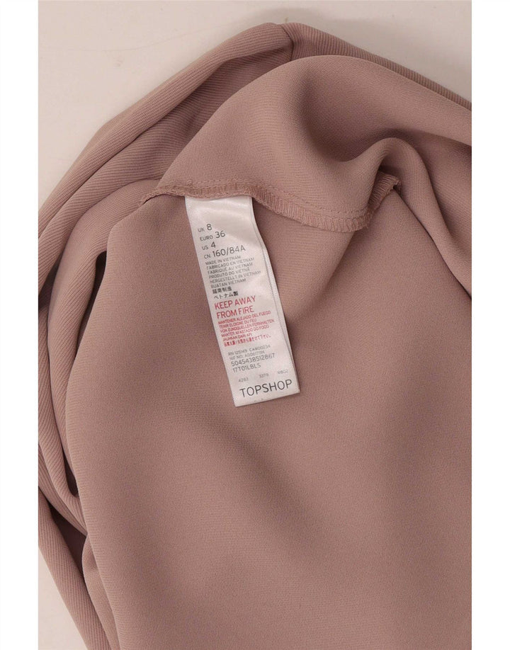Topshop Veste Blazer Ouverte Femme UK 8 Petit Rose Polyester
