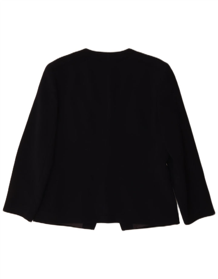 Krizia Poi Veste Blazer Femme IT 48 XL Bleu Marine Polyéthylène