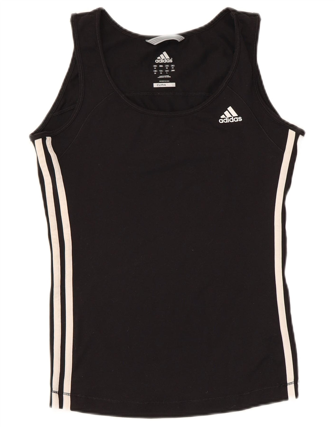 ADIDAS Femmes Climalite Débardeur UK 12 Moyen Noir Polyamide
