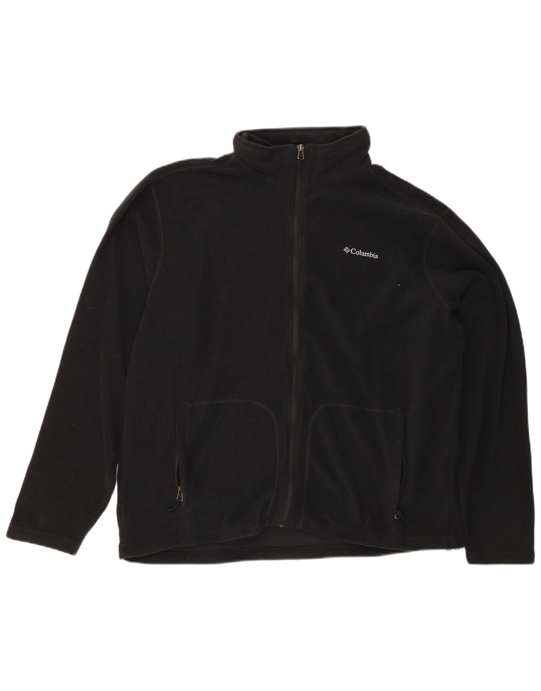 COLUMBIA Mens Fleece Jacket UK 44 2XL Black Polyester