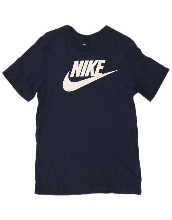 Nike T-shirt graphique pour homme en coton bleu marine Taille S