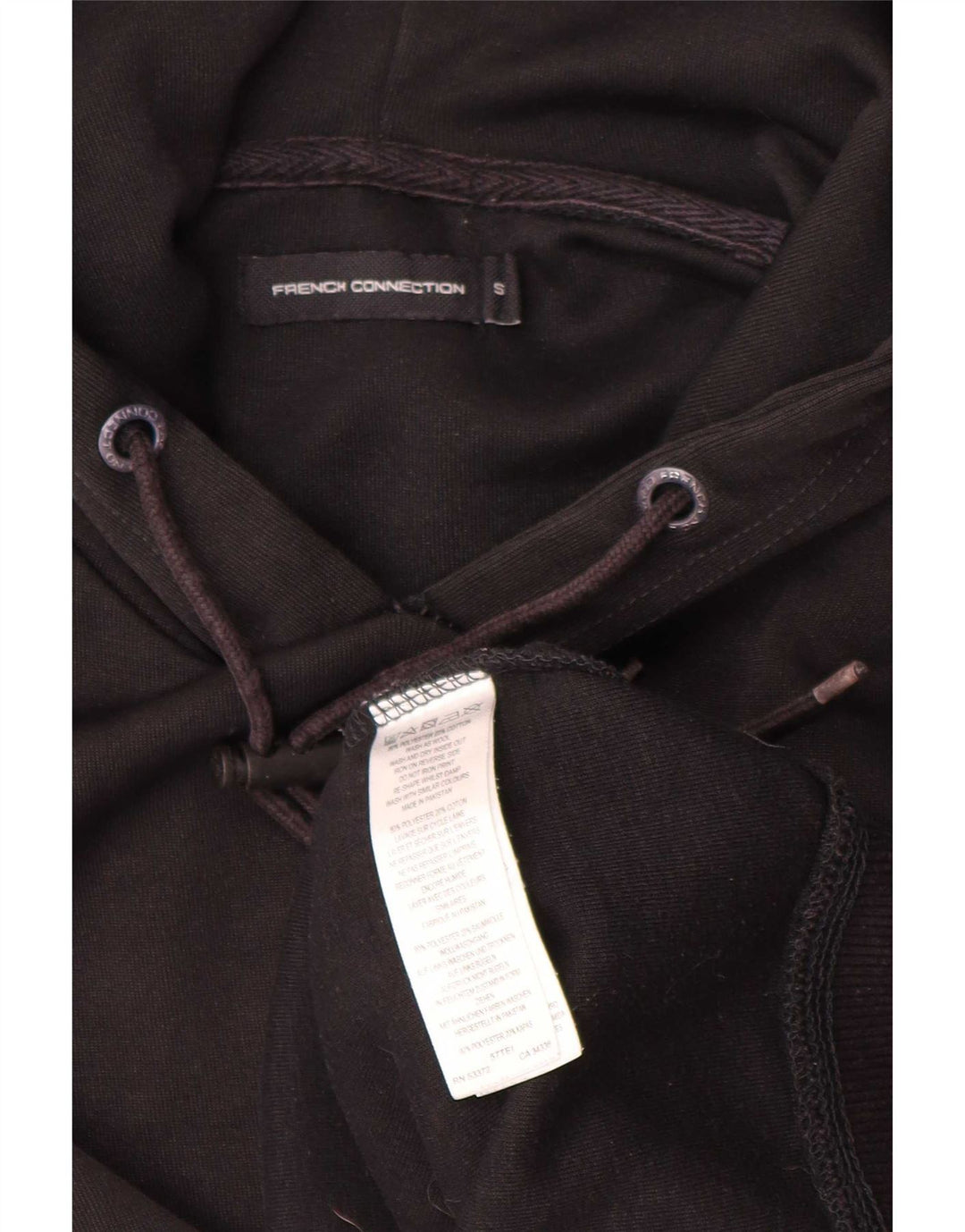 French Connection Pull à capuche pour homme Small Noir Polyester