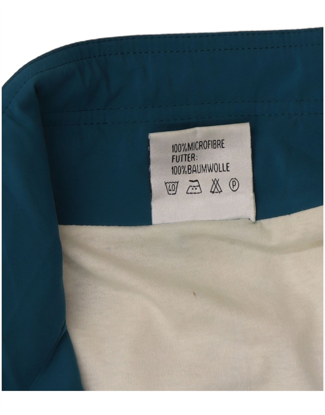 vintage Mens Survêtement Top Veste Grande Bleu Colorblock Microfibres