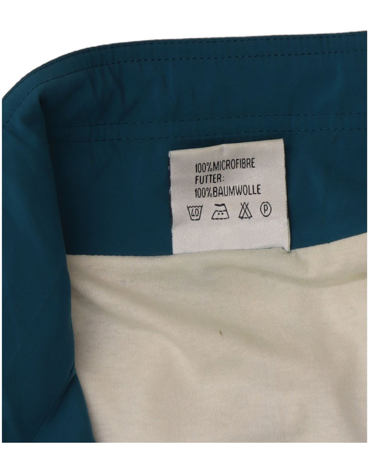 vintage Mens Survêtement Top Veste Grande Bleu Colorblock Microfibres