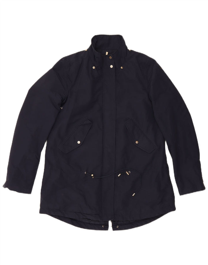 Mango Veste Parka Femme UK 10 Small Bleu Marine