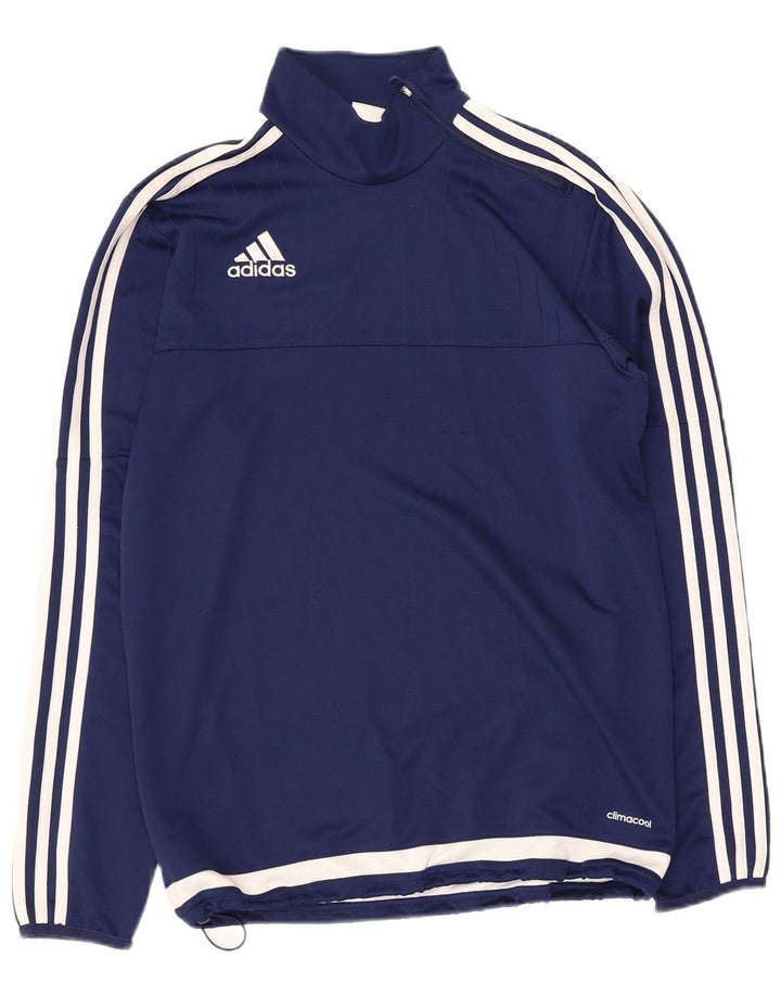 Adidas Hommes Climacool Pull Survêtement Haut Petit Bleu Marine Colorblock