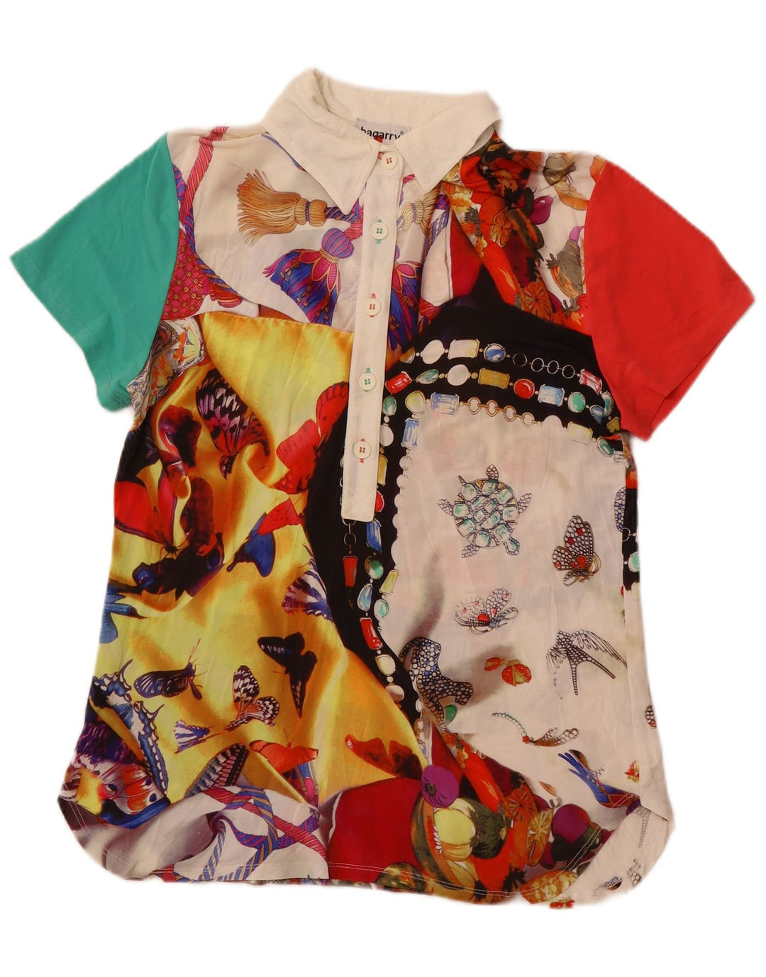 BAGARRY Chemisier pull pour femme UK 12 moyen patchwork multicolore