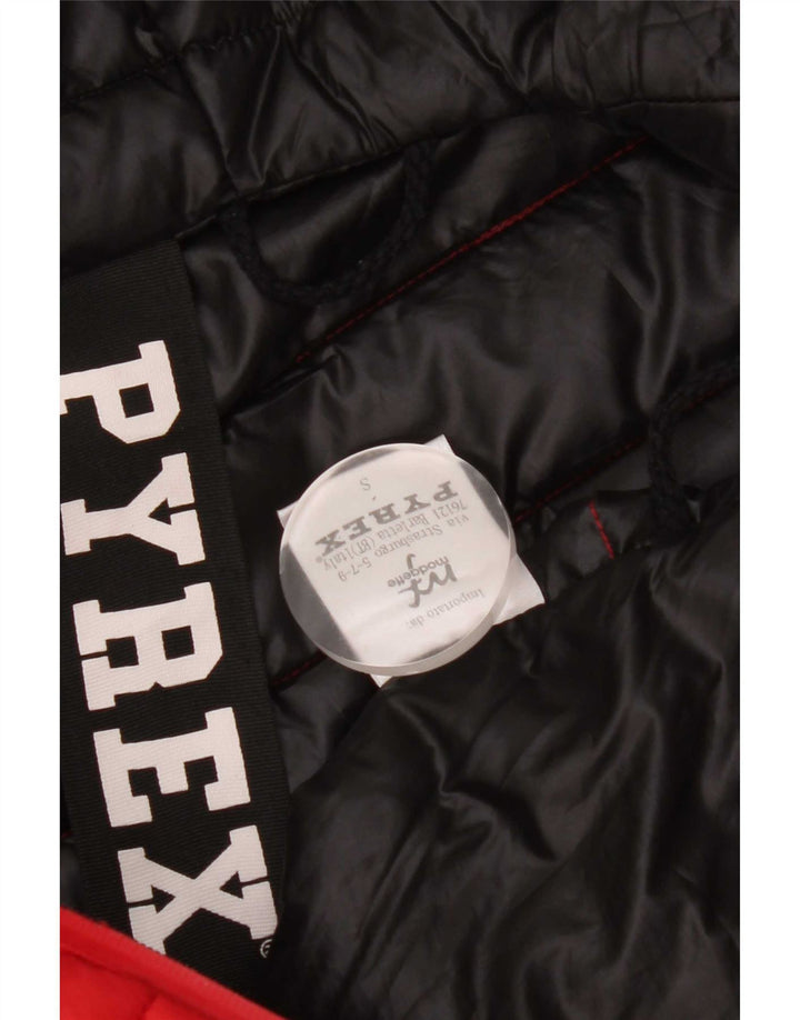 Pyrex Veste matelassée à capuche graphique pour femme UK 10 Small Rouge Polyester