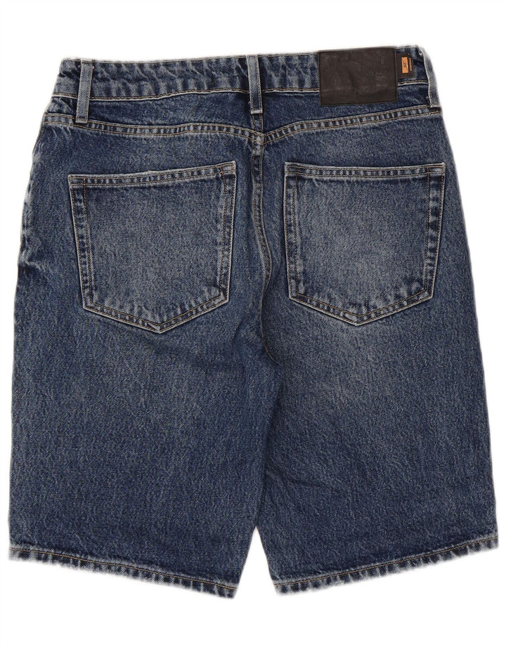 SUPERDRY Short en Jean Femme W28 Bleu Moyen Coton