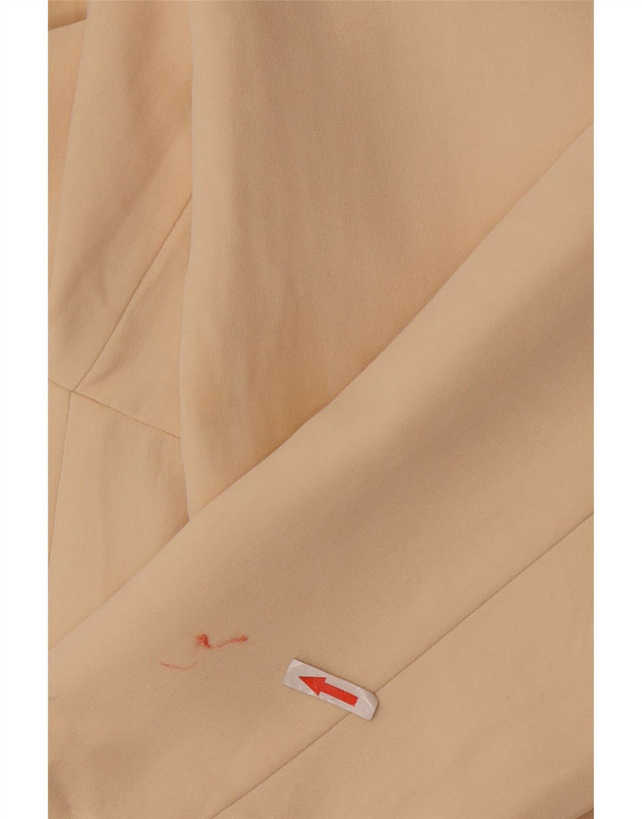 Zara Veste blazer surdimensionnée à 2 boutons pour femme UK 10 Petit polyester beige