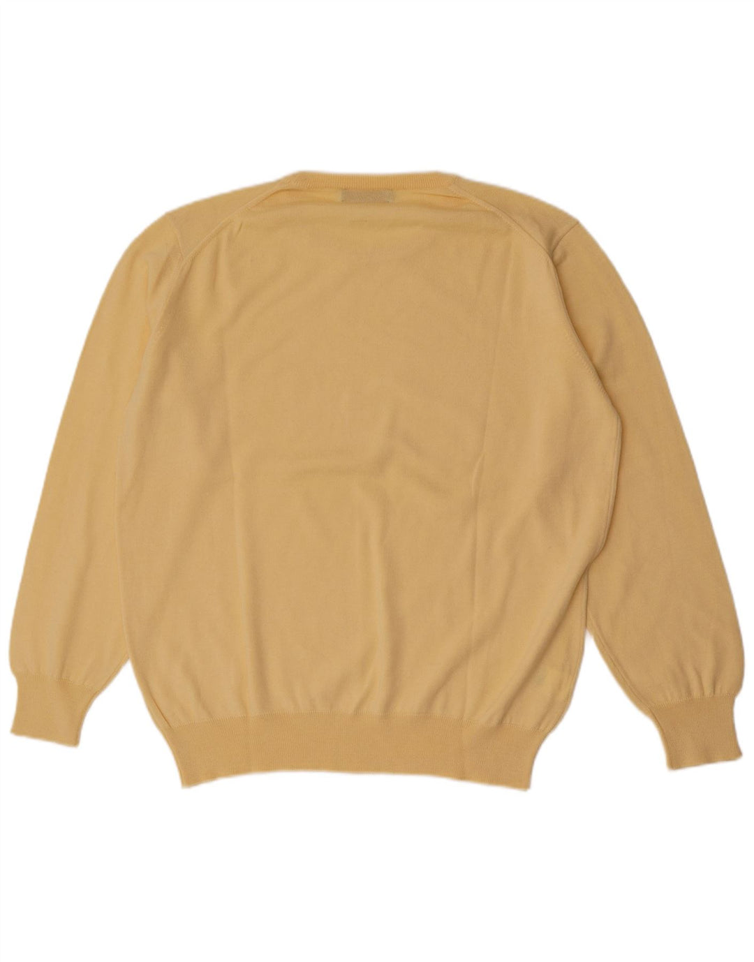 Il Granchio Pull Col Rond Homme Laine Vierge Jaune Large