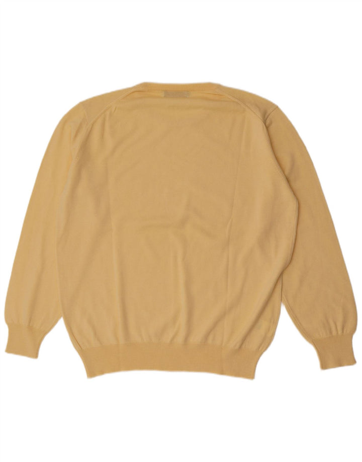 Il Granchio Pull Col Rond Homme Laine Vierge Jaune Large