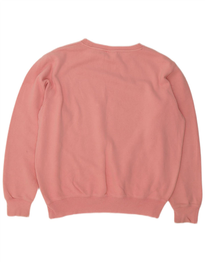 ELLESSE Womens Graphic Oversized Sweatshirt Jumper UK 14 Large  Pink