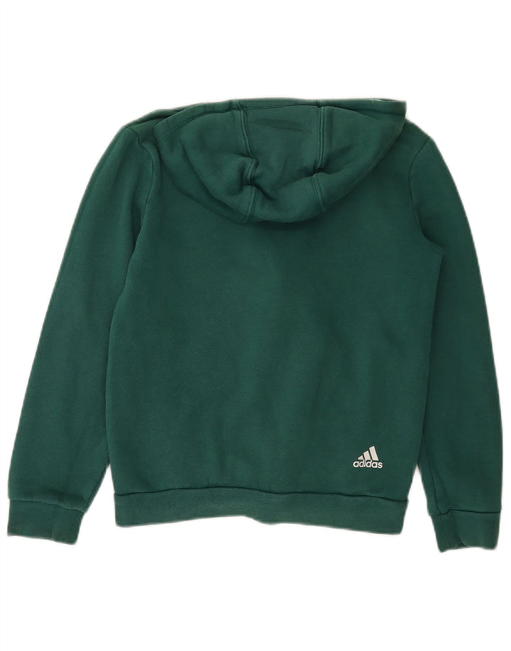 ADIDAS Pull à capuche zippé graphique pour garçon 11-12 ans Vert Coton