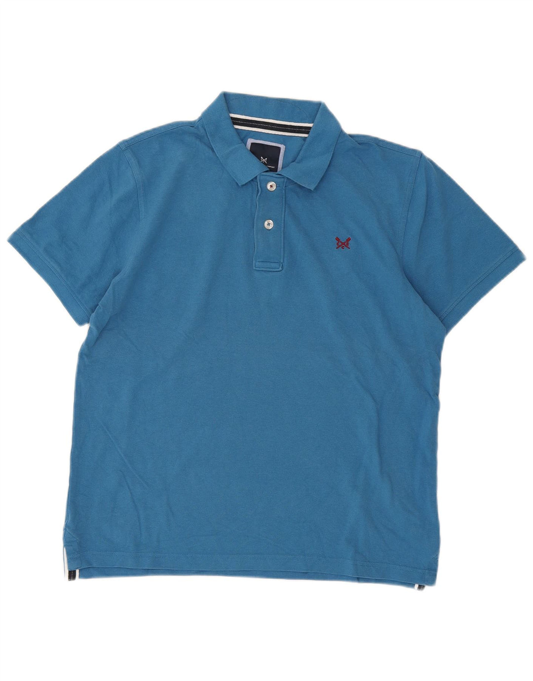 Crew Clothing Polo Homme Bleu Moyen Coton