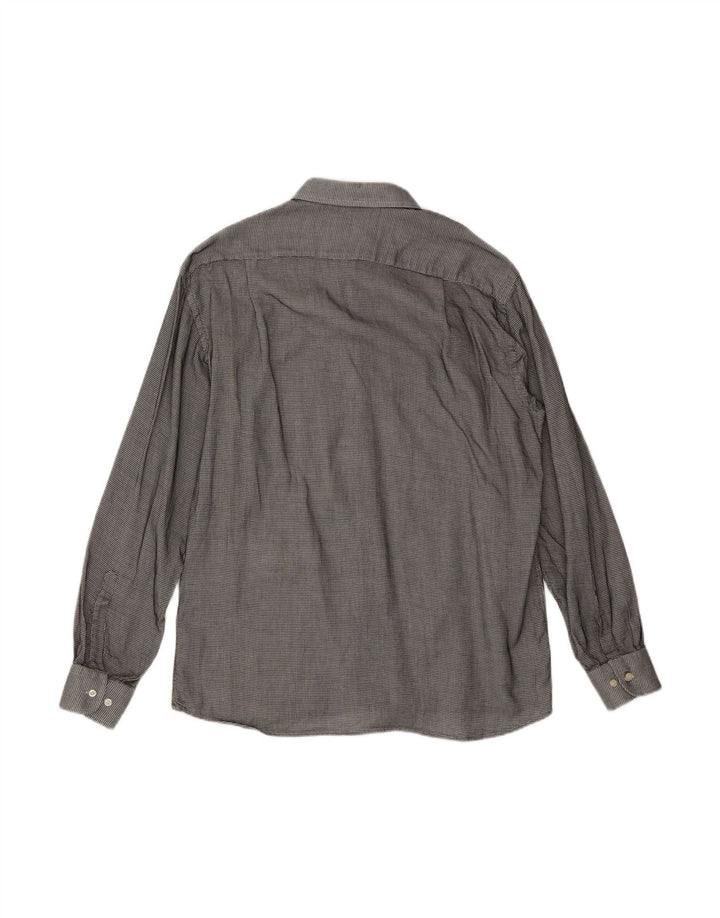 ROCCOBAROCCO Mens Shirt Size 42 16 1/2 Large Grey Check Cotton